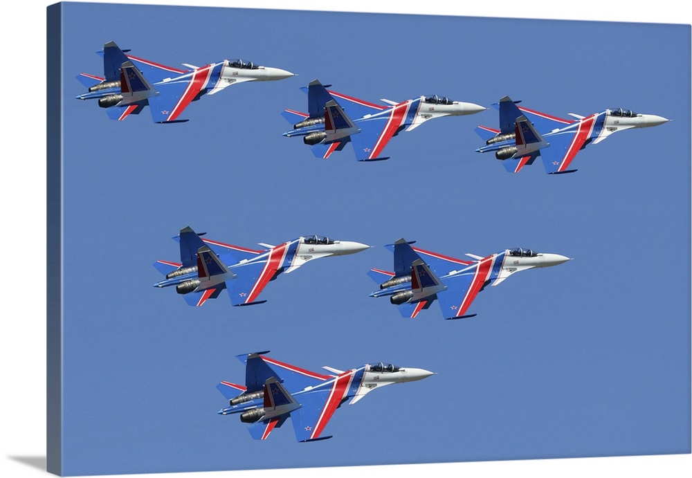 Su-30SM Aircraft Of The Russian Knights Aerobatics Team Of The Russian Air Force