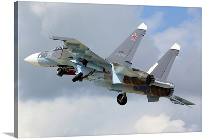 Su-30SM Jet Fighter Of The Russian Navy Taking Off