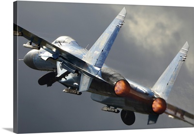 Sukhoi Su-27 Jet Fighter Of The Ukrainian Air Force Taking Off