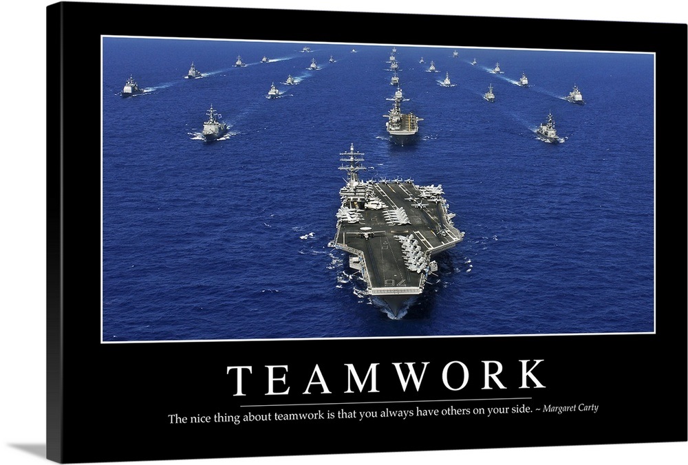 Teamwork: Inspirational Quote and Motivational Poster Wall Art, Canvas