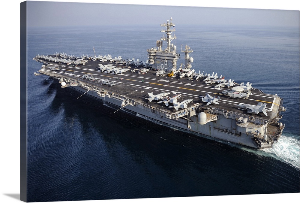 Arabian Gulf, August 13, 2013 - The aircraft carrier USS Nimitz (CVN-68) is underway in the Arabian Gulf.