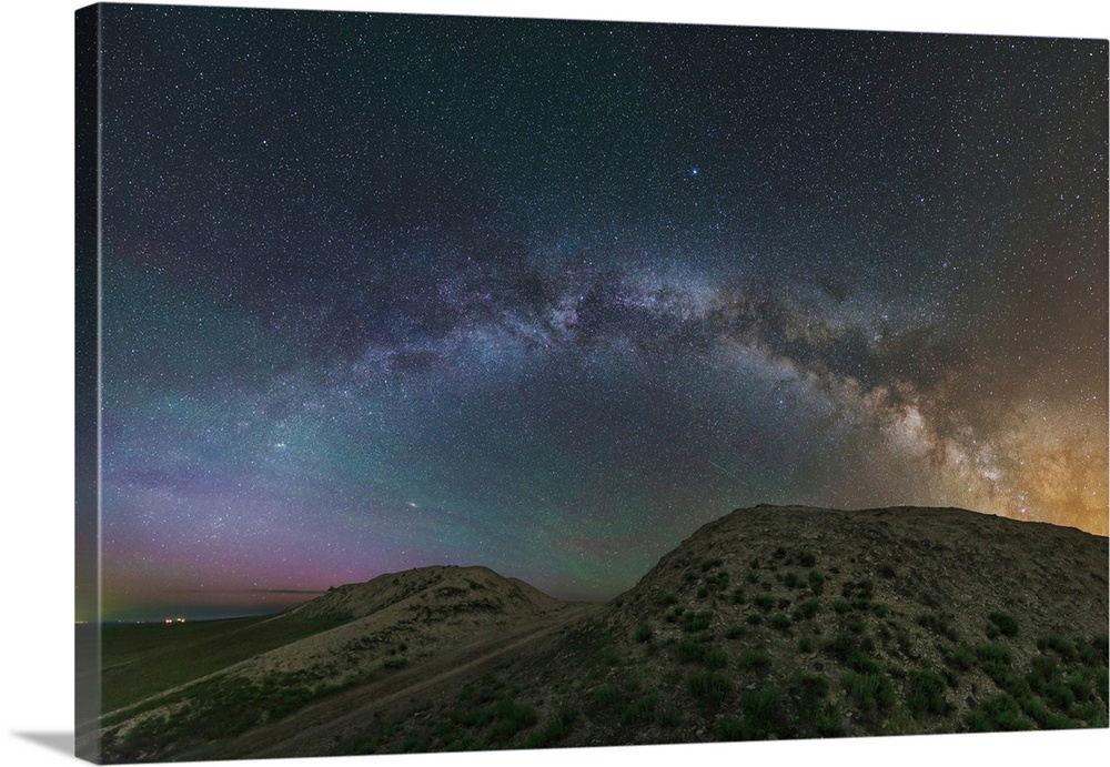 The arch of the Milky Way over the Volgograd region, Russia.