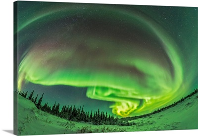 The Aurora Borealis In A Modest Display From Churchill, Manitoba