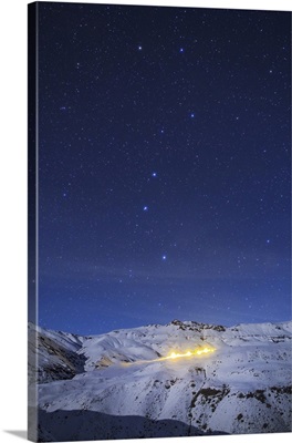 The Big Dipper Above A Snow-Covered Alborz Mountain Range In Iran