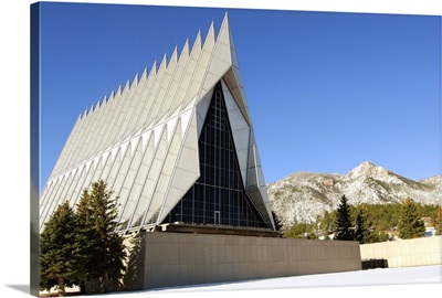 The Cadet Chapel at the US Air Force Academy in Colorado Springs, Colorado