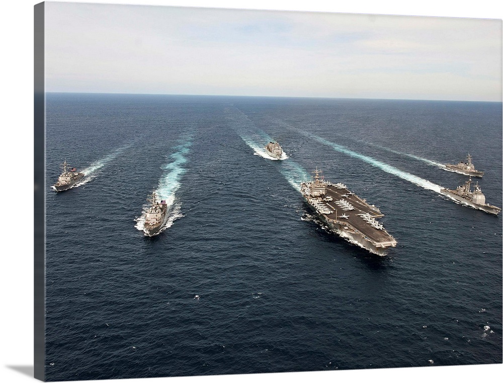The Enterprise Carrier Strike Group transits the Atlantic Ocean.