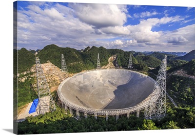 The Five-Hundred-Meter Aperture Spherical Telescope Is Within A Natural Basin, China
