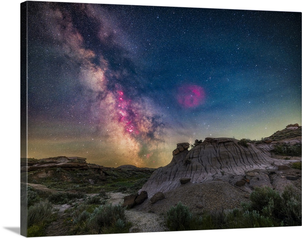The Galactic Core Of The Milky Way Over Dinosaur Provincial Park, Alberta, Canada