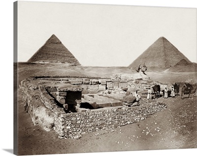 The Great Pyramids Of Khufu And Khafre, The Great Sphinx On The Giza Plateau