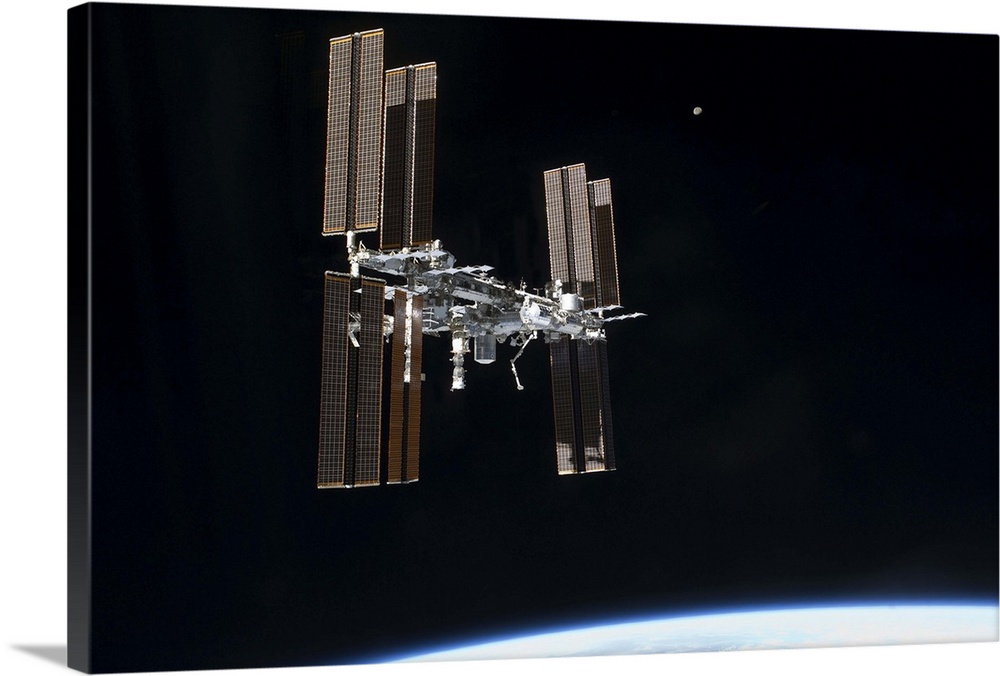 July 19, 2011 - The International Space Station in orbit above Earth.