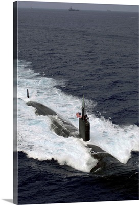 The Los Angeles-class attack submarine USS Asheville