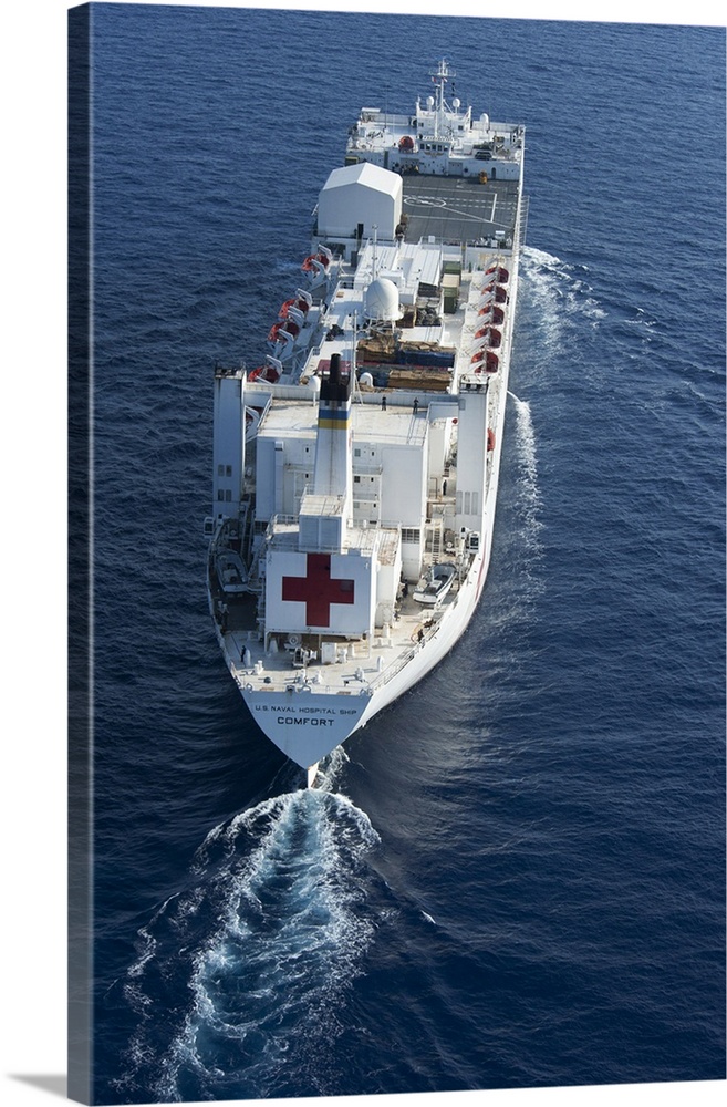 Atlantic Ocean, April 11, 2011 - The Military Sealift Command hospital ship USNS Comfort (T-AH 20) is en route to Kingston...