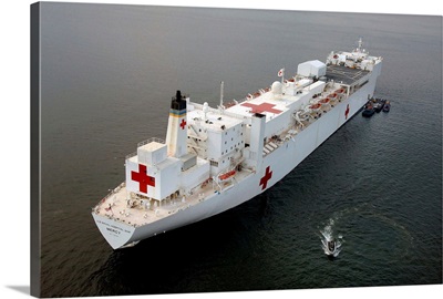 The Military Sealift Command hospital ship USNS Mercy