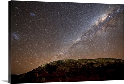 The Milky Way rising above the hills of Azul, Argentina