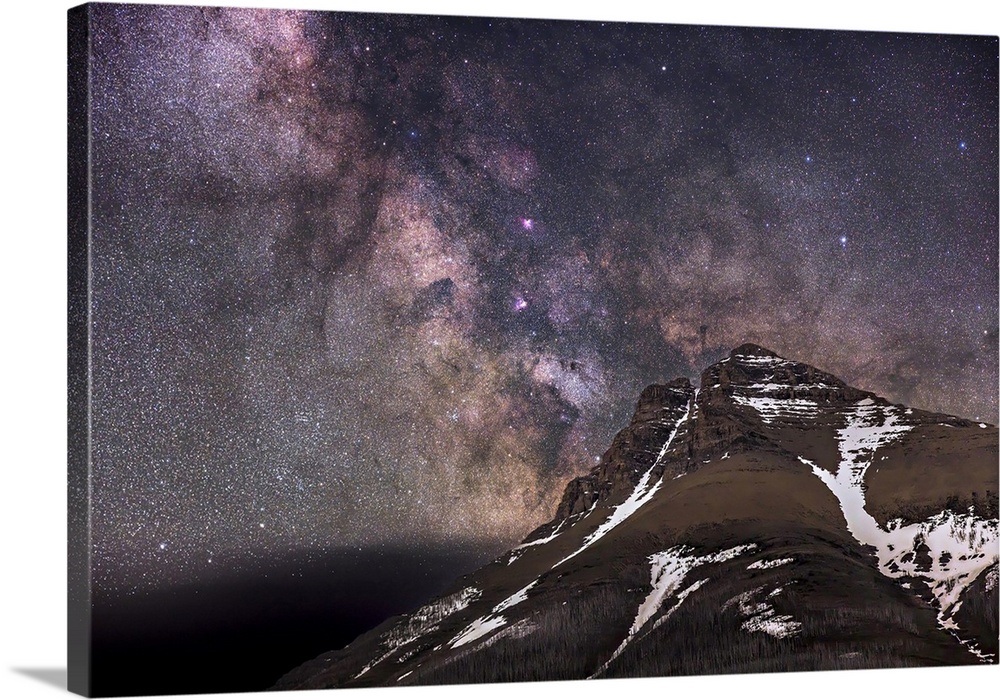 The Milky Way Rising Over The Peak Of Mt. Blakiston, Alberta, Canada