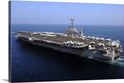 The Nimitz-class aircraft carrier USS John C Stennis