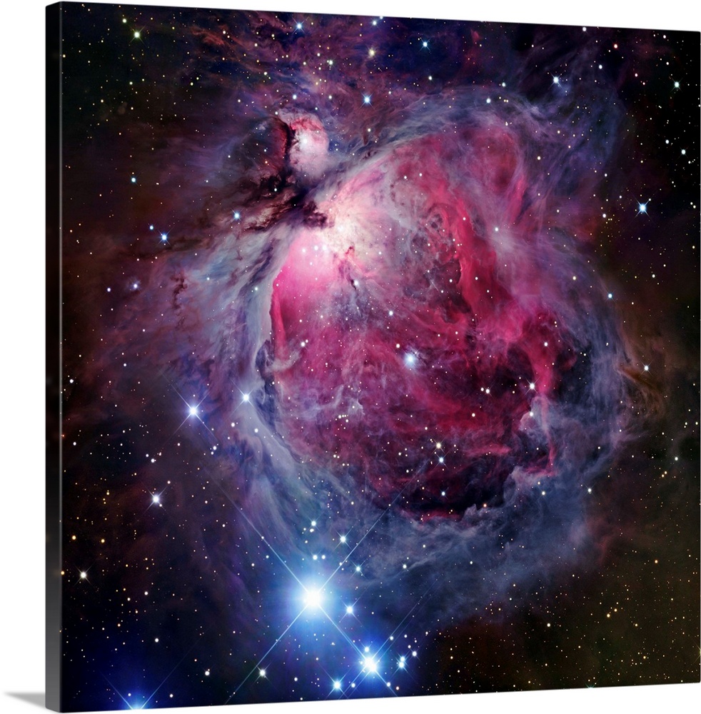The Orion Nebula, also known as Messier 42 or NGC 1976, is a diffuse nebula situated south of Orion's Belt.  It is one of ...