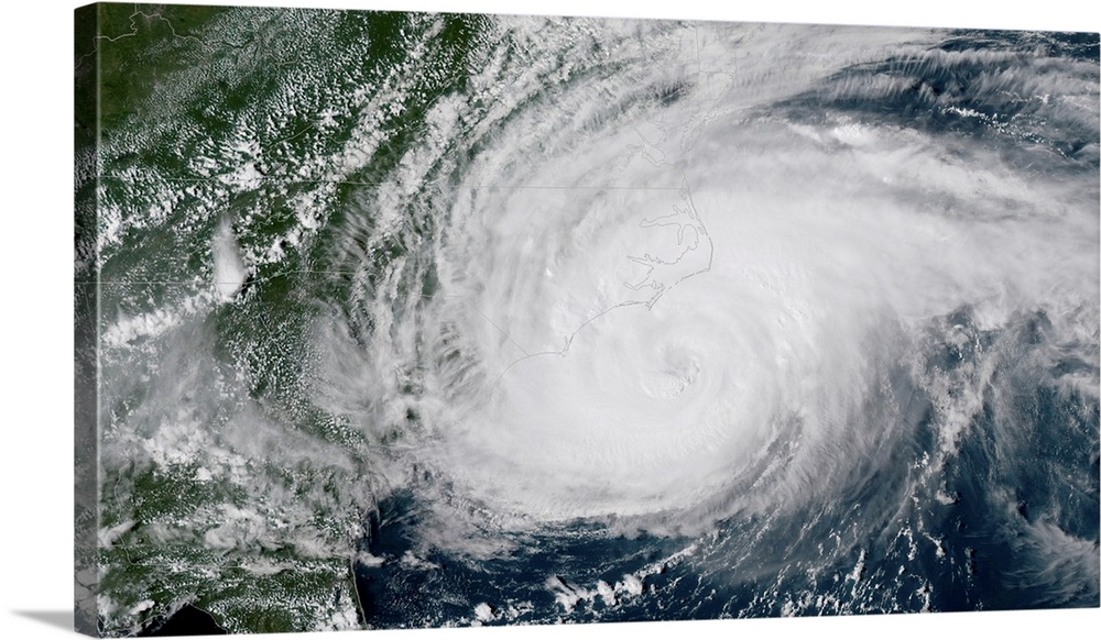 The outer bands of Hurricane Florence battering the North Carolina coast.