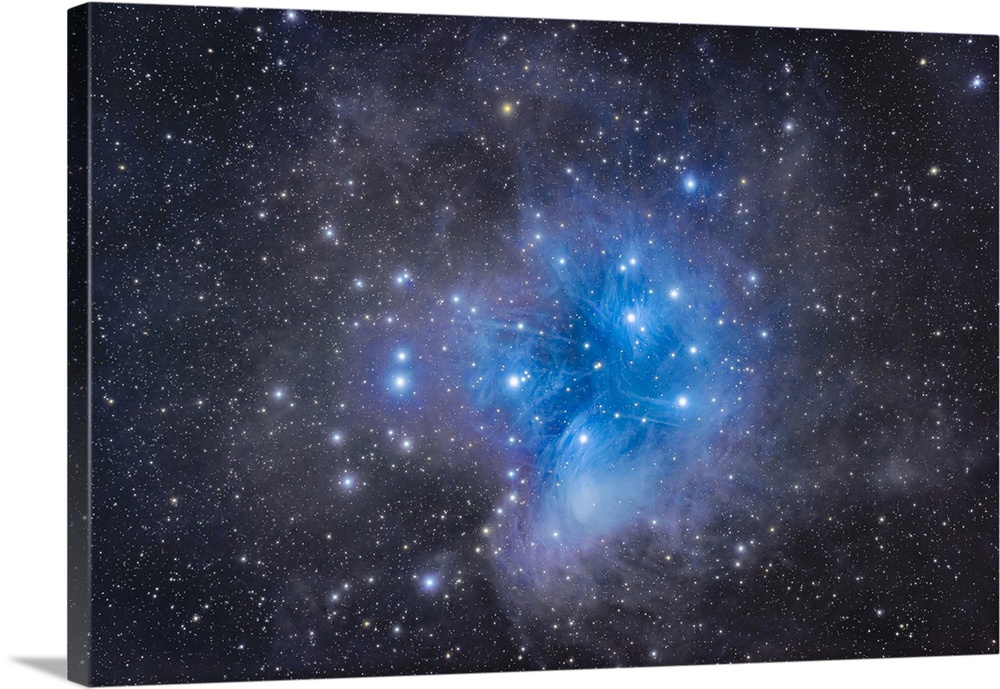 The Pleiades, Aka Messier 45, Embedded In Dusty Nebulosity