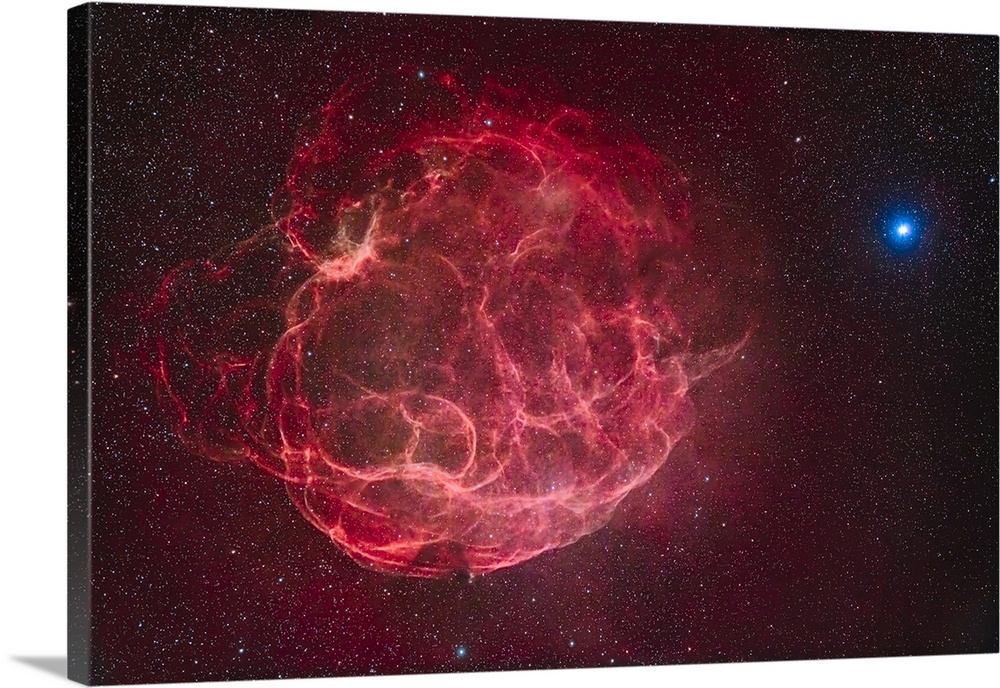 The Simeis 147 Supernova Remnant With The Bright Star Elnath