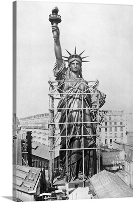 The Statue Of Liberty While It Was Being Constructed In Paris, France, 1884