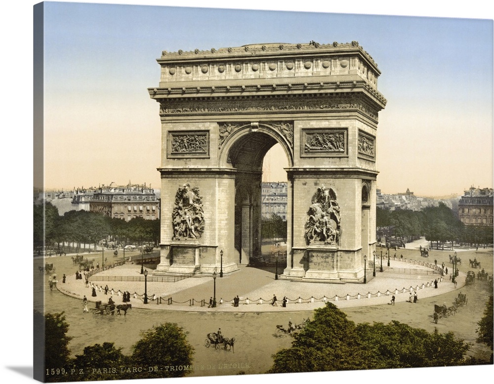 The The Arc de Triomphe de l'otoile during the 18th Century.