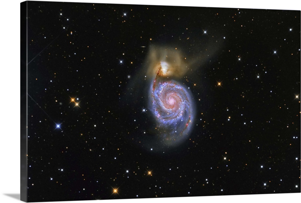 The Whirlpool Galaxy and its companion galaxy NGC 5195.