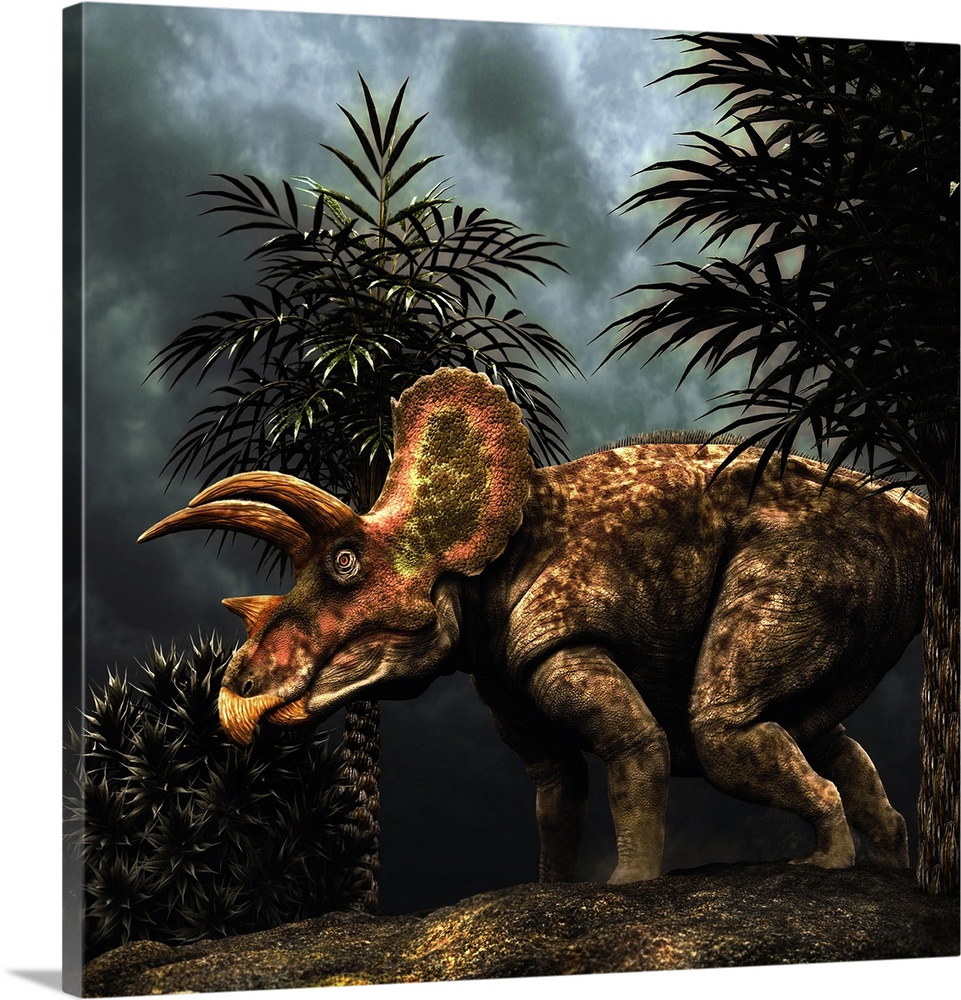 Triceratops was a herbivorous dinosaur from the Cretaceous period.