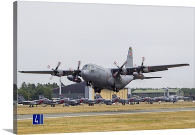 Turkish Air Force C-130E Departs Hohn Air Base, Germany