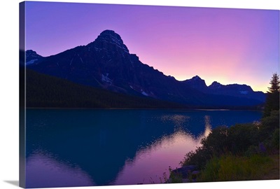 Twilight at Mt. Cephren, Waterfowl Lakes, Banff National Park, Alberta, Canada