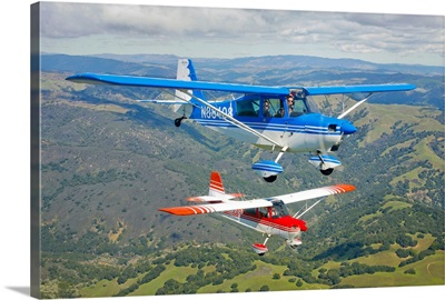 Two Champion Aircraft Citabrias in flight