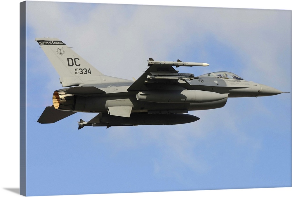 U.S. Air Force F-16C from the 113th Wing District of Columbia Air National Guard taking off from Natal Air Force Base, Bra...
