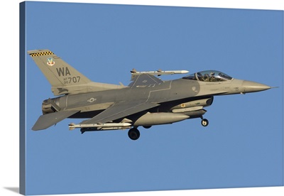 U.S. Air Force F-16C On Short Final At Nellis Air Force Base, Nevada