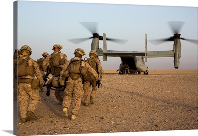 U.S. Marines Carry A Simulated Casualty To An MV-22 Osprey