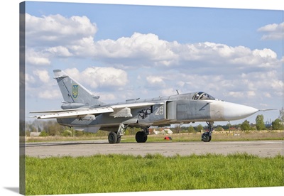 Ukrainian Air Force Su-24 aircraft during training deployment at Lutsk Air Base