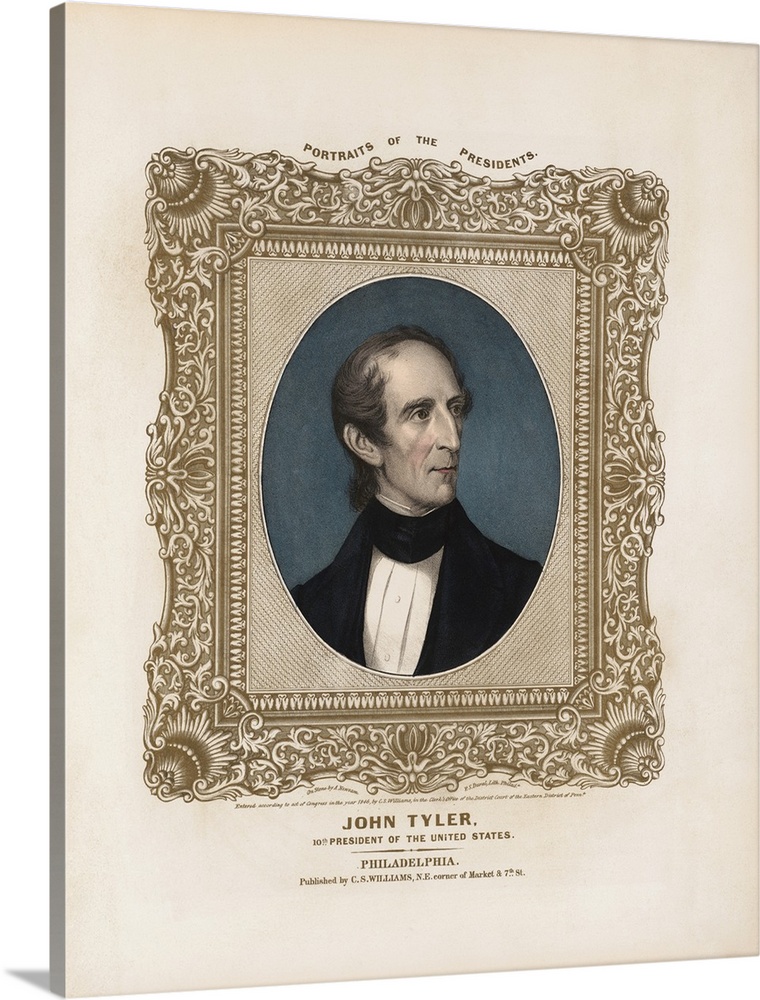 United States Political History design of President John Tyler.