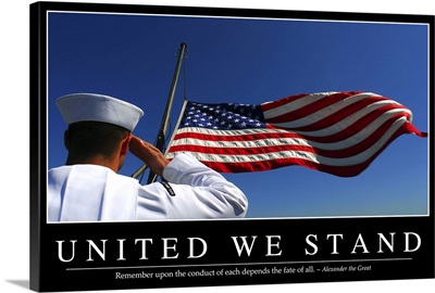 United We Stand: Inspirational Quote and Motivational Poster
