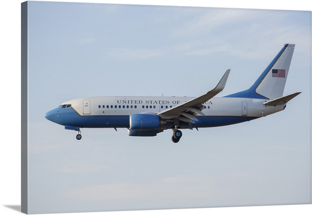 US Air Force VIP-Ferrying C-40 Aircraft In Flight Over Germany
