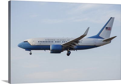 US Air Force VIP-Ferrying C-40 Aircraft In Flight Over Germany
