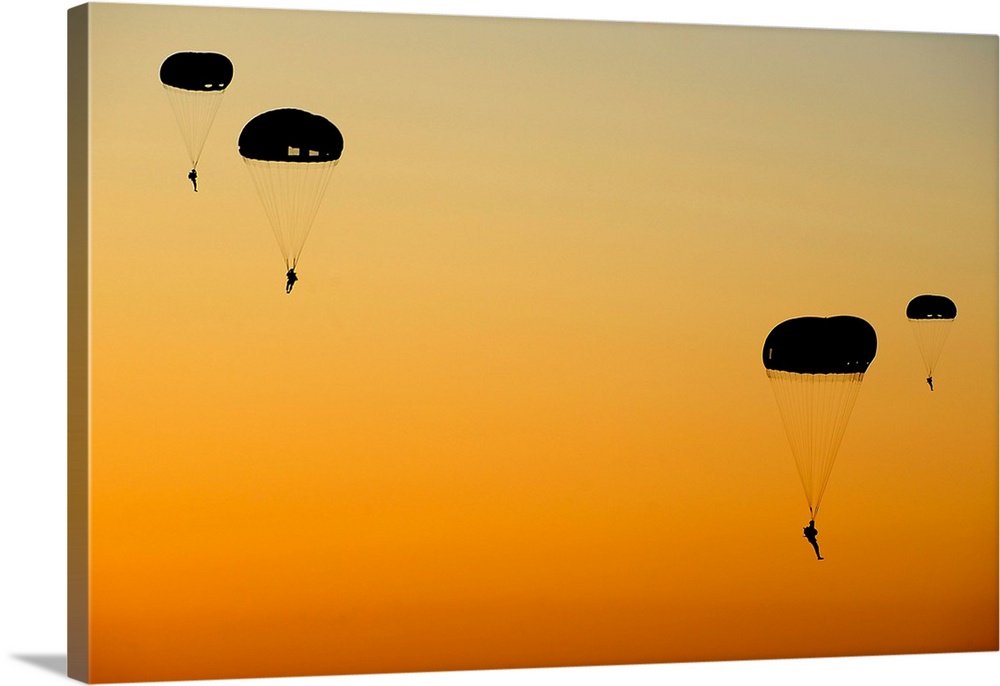 U.S. Army Rangers parachute over Florida.
