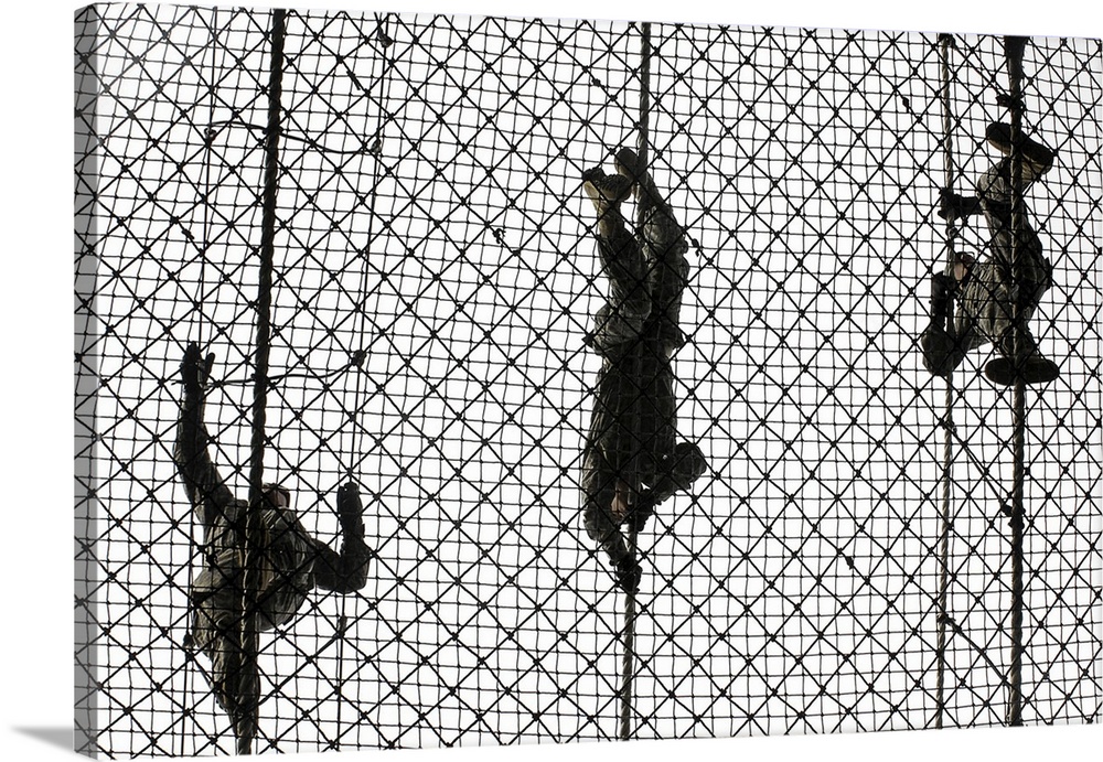 January 16, 2008 - U.S. Army recruits complete an obstacle at Victory Tower during basic combat training at Fort Jackson, ...