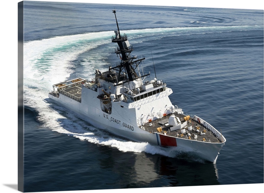 U.S. Coast Guard Cutter Waesche in the navigates the Gulf of Mexico.