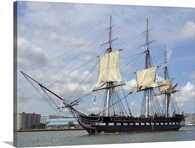 USS Constitution in the Boston Harbor