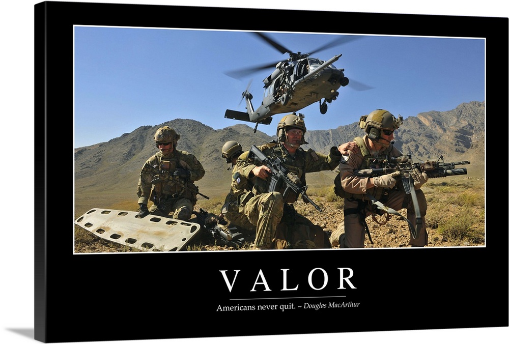 Valor: Inspirational Quote and Motivational Poster