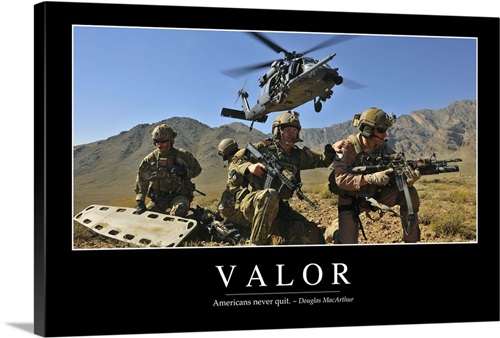 Valor: Inspirational Quote and Motivational Poster | Great Big Canvas