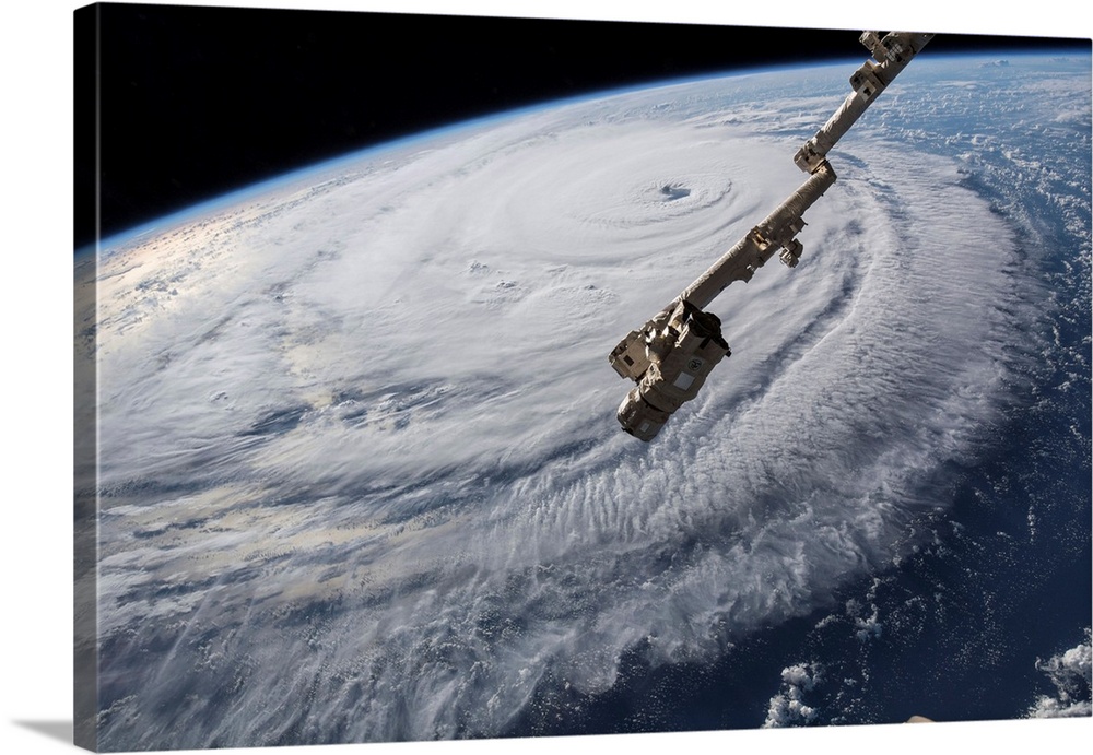 View from space of Hurricane Florence in the Atlantic Ocean.