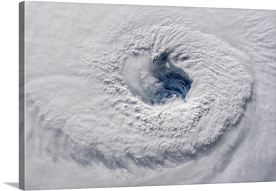 View From Space Showing The Eye Of Hurricane Florence In The Atlantic Ocean