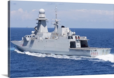 View Of The Stern Of Italian Navy Frigate Carabiniere