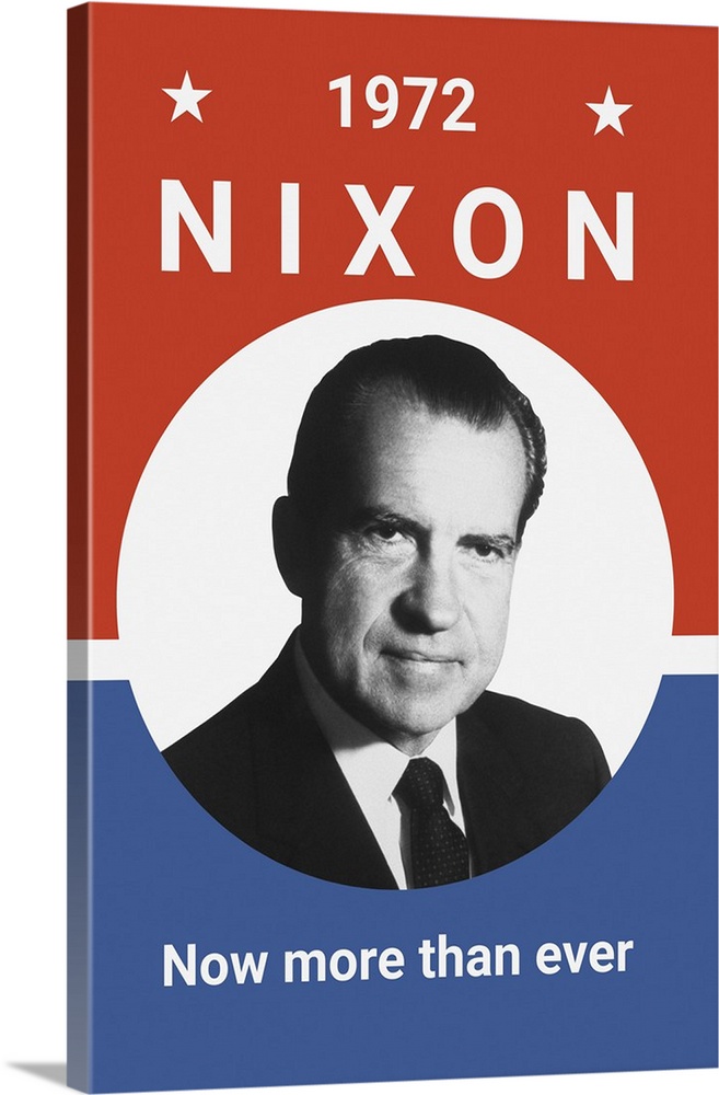Vintage American history print of President Richard Nixon.