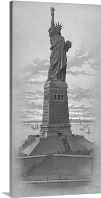 Vintage American History print of The Statue of Liberty